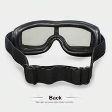 Kacamata Retro Kulit PU untuk Motor, Gaya Aviator untuk Cruiser, Skuter, ATV, Anti Gores, Anti Debu, Kacamata Helm Anti Angin - A - View 11