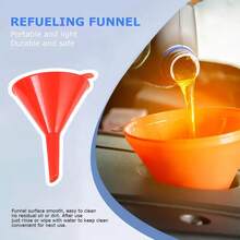 Set Of 4 Reusable, Portable, And Flexible Car Oil Funnels, Suitable For Kitchen, Laboratory, And Garage; Durable And Precise Funnel Tool. - A - View 3