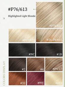 DNE HAIR 4Pcs Clip In Human Hair Extensions 8 Clips Double Weft Invisible Design P76/613# Highlighted Light Blonde And Blonde Real Human Hair 12-18 Inch Durable & Anti-Shedding Soft Thick Texture Suitable For Full Head Wear Daily Wear Holiday & Seasonal - S18/613 - View 8