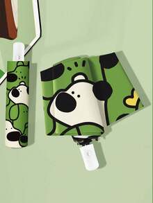 1pc Fully Automatic Folding Umbrella, Cute Cartoon Pattern, Rain & Sun Protection, Dual-Use, Portable Travel Umbrella - Multicolor - View 12