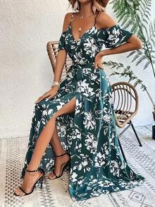 Vestido de moda para mujer - Verde - Ver 1