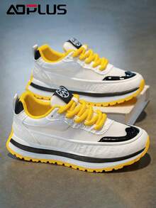 Retro Outdoor Sports Shoes With Comfortable Breathable Memory System, Molded PU Cushioning Base, Inheriting Classic Design Aesthetics - Màu vàng - Xem 1