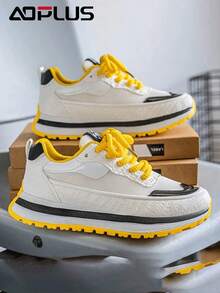 Retro Outdoor Sports Shoes With Comfortable Breathable Memory System, Molded PU Cushioning Base, Inheriting Classic Design Aesthetics - Màu vàng - Xem 5