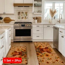 1pc, Home Decor, Highland Cow Pattern Print, Linen Kitchen Rug, Kitchen Mat, Floor Mat, Bathroom Mat, Door Mat, 3D Print Rectangular, Suitable For Living Room, Bedroom, Hallway, Bathroom, Laundry Room - Polyester Rug, Suitable For Indoor And Outdoor Home Decor - Multicolor - View 15