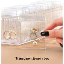 5/20pcs Anti-Oxidation Jewelry Storage Bags, Transparent PVC Small Plastic Bags, Suitable For Ring And Earring Packaging, Portable Zipper Lock Bags, 4 Sizes (Transparent) - Transparent - View 6