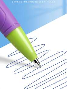 8/6/4/1pc Retractable Ballpoint Pens, 0.7mm Blue Oil-Based Ink, High Color Contrast Fashion Design, Suitable For Elementary School Students Note-Taking, Vintage Office Supplies, Multi-Function Pens - Multicolor - View 5