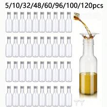 48个25毫升/50毫升迷你酒瓶套装，迷你空塑料小瓶带盖，密封葡萄酒瓶，迷你葡萄酒瓶，酒吧派对用品，适合感恩节、万圣节和圣诞节，经久耐用，可用于盛装果汁、酱汁、咖啡等。 - 透明-R - 查看 13