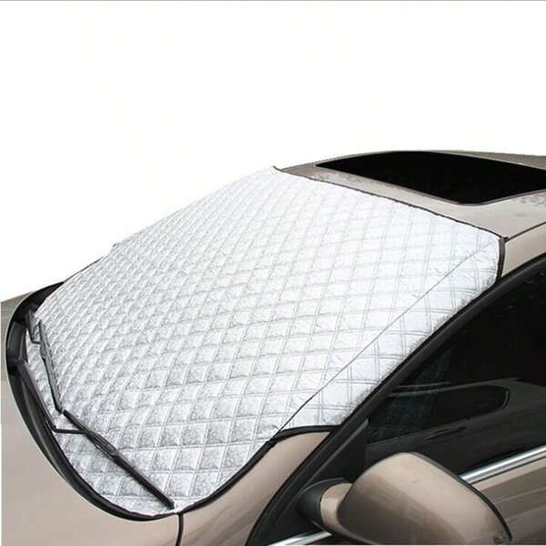 Durable PE Vehicle Glass Protective Film Car Sunshade Cover - Suitable For Front Window Dust-Proof, Snow-Proof, Frost-Proof And Ice-Proof Cover, Easy To Use, No Cleaning Required, Ice Cover, Snow Cover, Frost Cover, Car Accessories RV Windshield And Sunshade Cover