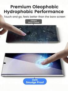3pcs Privacy Hydrogel Screen Protector, Supports Fingerprint Unlock, Shockproof/Waterproof/Anti-Scratch/Anti-Fingerprint/Anti-Explosion, Compatible With Phone Case, Compatible With Samsung S21/S21+/S22/S22+/S23/S23+/S23 Ultra/S24/S24+/S24 Ultra/S25/S25+/S25 Ultra/S26/S26+/S26 Ultra - Black - View 6