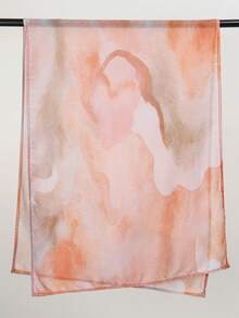 1pc Women's Bohemian Watercolor Print Headscarf, Sun Protection Multicolor Scarf, Elegant Versatile Shawl, Suitable For Daily Use - Fresh and Clean - View 13