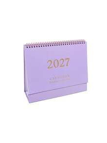 1PC Large 2027 Retro Desktop Calendar, Stylish Home Decoration,Compact Vertical Flip Design, Durable Metal Ring Binding, Clear Monthly Layout - Single Piece - View 16