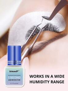 Waloshow 5ml 1S Fast-Drying Eyelash Extension Glue, Quick Dry Long-Lasting, Lasts 6 Weeks - Black - View 2