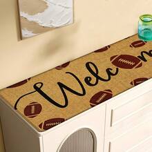 1 pieza, Decoración del hogar, Estampado de patrón de café, Alfombra de cocina de lino, Tapete de cocina, Tapete de piso, Tapete de baño, Tapete de puerta, Impresión 3D rectangular, Apto para sala de estar, dormitorio, pasillo, baño, lavandería - Alfombra de poliéster, Apto para decoración del hogar interior y exterior - Multicolor - Ver 6