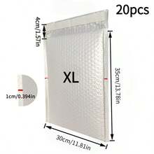 20pcs Honeycomb Texture Bubble Mailers, White PE Waterproof Packaging Bags, Suitable For Home And Back To School Season - White - View 13