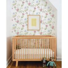 Pink Floral Self-Adhesive Peel And Stick Wallpaper, Removable Self-Adhesive Wallpaper For Modern Bedroom And Bathroom, Green Leaf Cabinet Sticker - 1PC - View 3