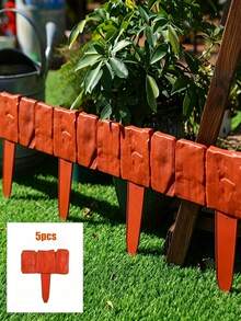 Juego de bordes de jardín DIY, borde de césped de plástico con textura de piedra realista, valla decorativa de césped, bordes y cercas de paisaje de jardín, valla de jardín de plástico, borde de césped, decoración de jardín de otoño – divisor de paisaje exterior fácil de instalar - multicolor - Ver 14