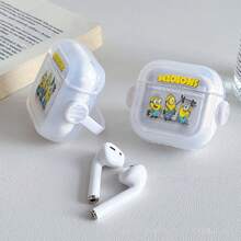 Ốp AirPods Pro Minions Rope Team hoạt hình vui nhộn trong suốt chống sốc có giá đỡ xoay, tương thích AirPods 1/2/3/4 và Pro/Pro 2 thế hệ 2, phù hợp cho AirPods Pro 3 mới, quà tặng tất cho bạn gái - bạc - Xem 2