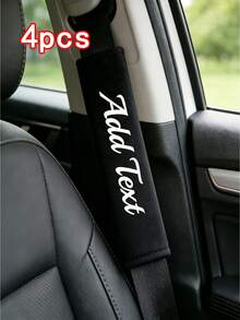 1pc Personalized Embroidered Car Seat Belt Cover, Customized Name Car Seat Belt Sleeve, Embroidered Shoulder Strap Car Interior Decor, Suitable For Decorating Your Beloved Car, Street Casual Fashion, Autumn Decoration, Personalized Gift, Birthday Gift - Multicolor - View 13