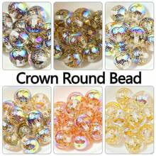 2pcs 16mm Multicolor Crown Beads Acrylic Loose Beads DIY Jewelry Making Necklace, Bracelet, Earrings Handmade Beading Accessories Materials - DIY Crown Beads - View 4