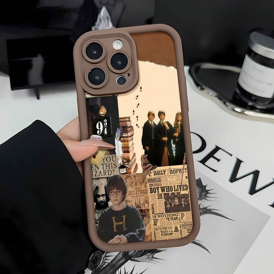 sepia escuela de magiafunda de teléfono Fundas compatibles con ,Apple,VIVO,OPPO,,, y Honor.Fabricadas en silicona TPU,ofrecen protección contra golpes y caídas. - Marrón - Ver 1