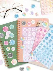 8pcs Colorful Bubble Stickers – Cute And Fun Designs – Perfect For Skateboards, Guitars, Phone Cases, Suitcases, Laptops, And Gifts - MultiWarna - View 2