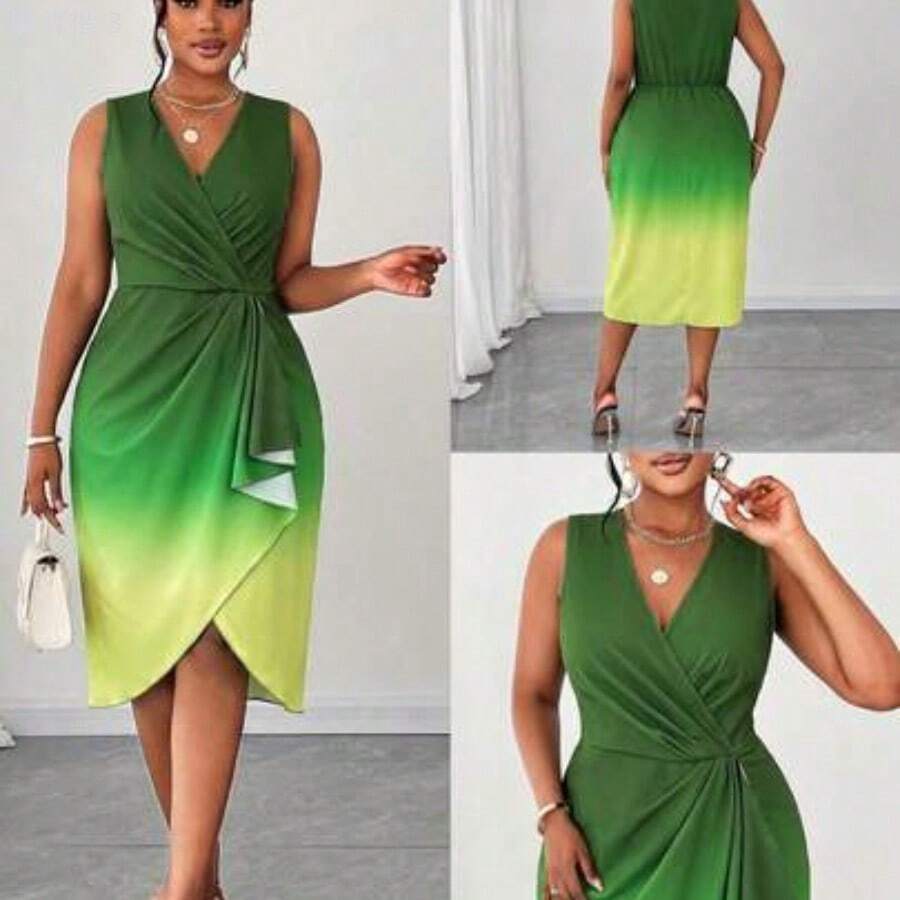 Plus Size Bodysuits - Olive Green - View 1