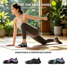 Yoga Shoes Socks Open Toe Non-Slip Grip With Straps, Suitable For Pilates, Ballet, Bikram, Women's Fitness Training - Multicolor - View 9
