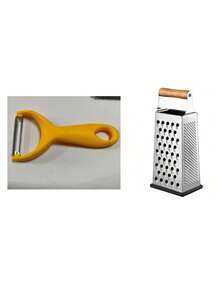 1set Stainless Steel, With Four Sides For Zucchini, Carrots, And Cheese,Potato Slicer, Multifunctional Kitchen Grater, Vertical Grater, Handheld Stainless Steel, Four Sided Grater, Household Kitchen Vegetable And Fruit Grater, - Multicolor - View 11