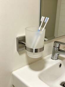 Stainless Steel Soap Dish, Wall-Mounted Soap Dispenser, Shower Gel Dispenser Bottle, Hand Soap Bottle, Bathroom Storage Hook, 1pc - Square Base - View 7