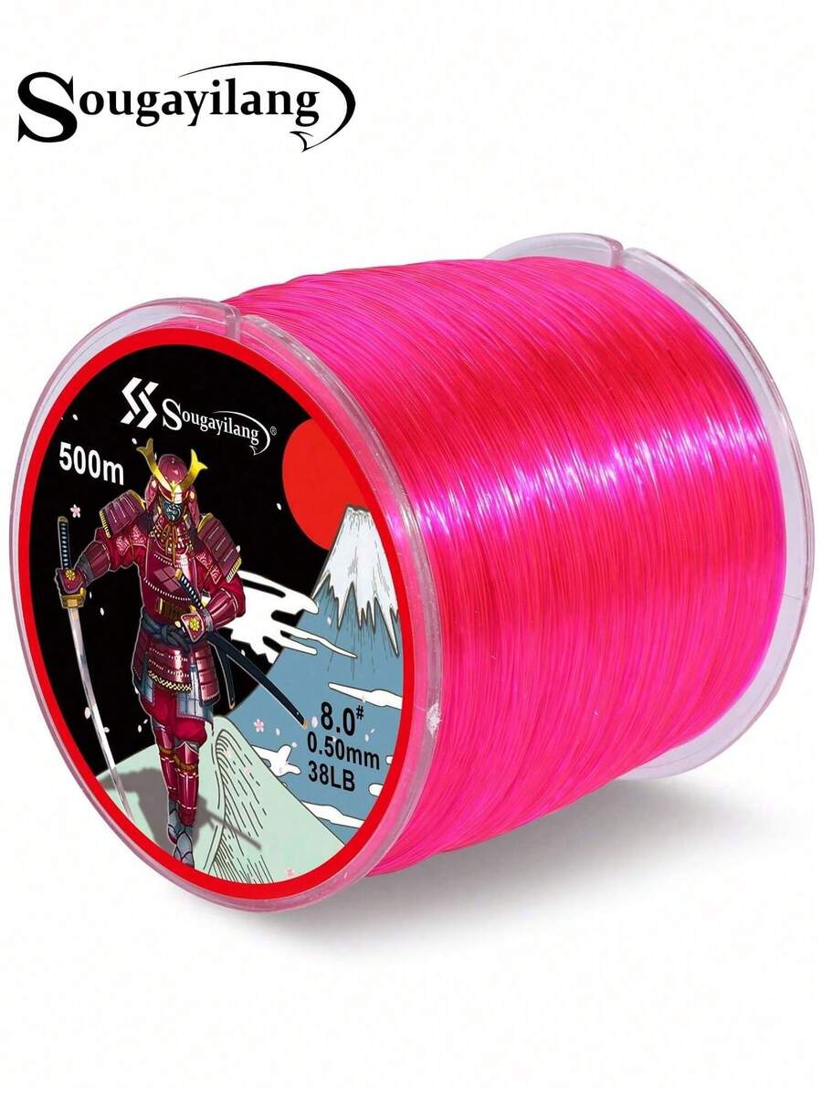 SOUGAYILANG Línea de Pesca de Nylon Monofilamento Material de Nylon Línea de Líder Para Agua Salada y Agua Dulce - Rosa - Ver 1