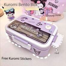 1 buah Kotak Makan Siang DIY Sanrio Hello Kitty dan Kuromi dengan Sekat, Kotak Makan Siang Dua Lapis untuk Pelajar, Kotak Makan Siang Kantor, Kotak Makan Siang Berinsulasi Isi Air, Kotak Makan Siang Portabel Kapasitas Besar, Mudah Dibawa, Kotak Makan Siang dengan Sekat, Perlengkapan Sekolah untuk Pelajar, Kotak Bento, Kotak Makan Siang, Hadiah Ulang Tahun - MultiWarna - View 6