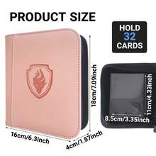 1pc Pocket Card Storage Album - Trading Card Collection Album, Single Card Storage With 16 Pages, Holds 32 Cards, Side-Loading Mini Storage Album Suitable For TCG, MTG, Sports, Baseball, Football And Other Small Sports Cards - Multicolor - View 3