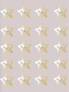 10/20pcs Star-Shaped Snap Hair Clips 2000S Y2K Non-Slip Gold Metal Hair Clips Suitable For Girls And Women Street Style Headwear,Claw Clips - Gold - View 4