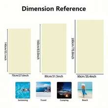 1pc Blue Striped Lemon Print Oversized Microfiber Beach Towel, Unisex, Pool Camping Travel Accessory - Multicolor - View 4