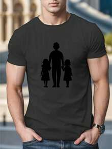 Camiseta cómoda y transpirable para hombre con estampado de padre e hija, nueva camiseta casual de manga corta y cuello redondo para primavera/verano. - Blanco - Ver 9