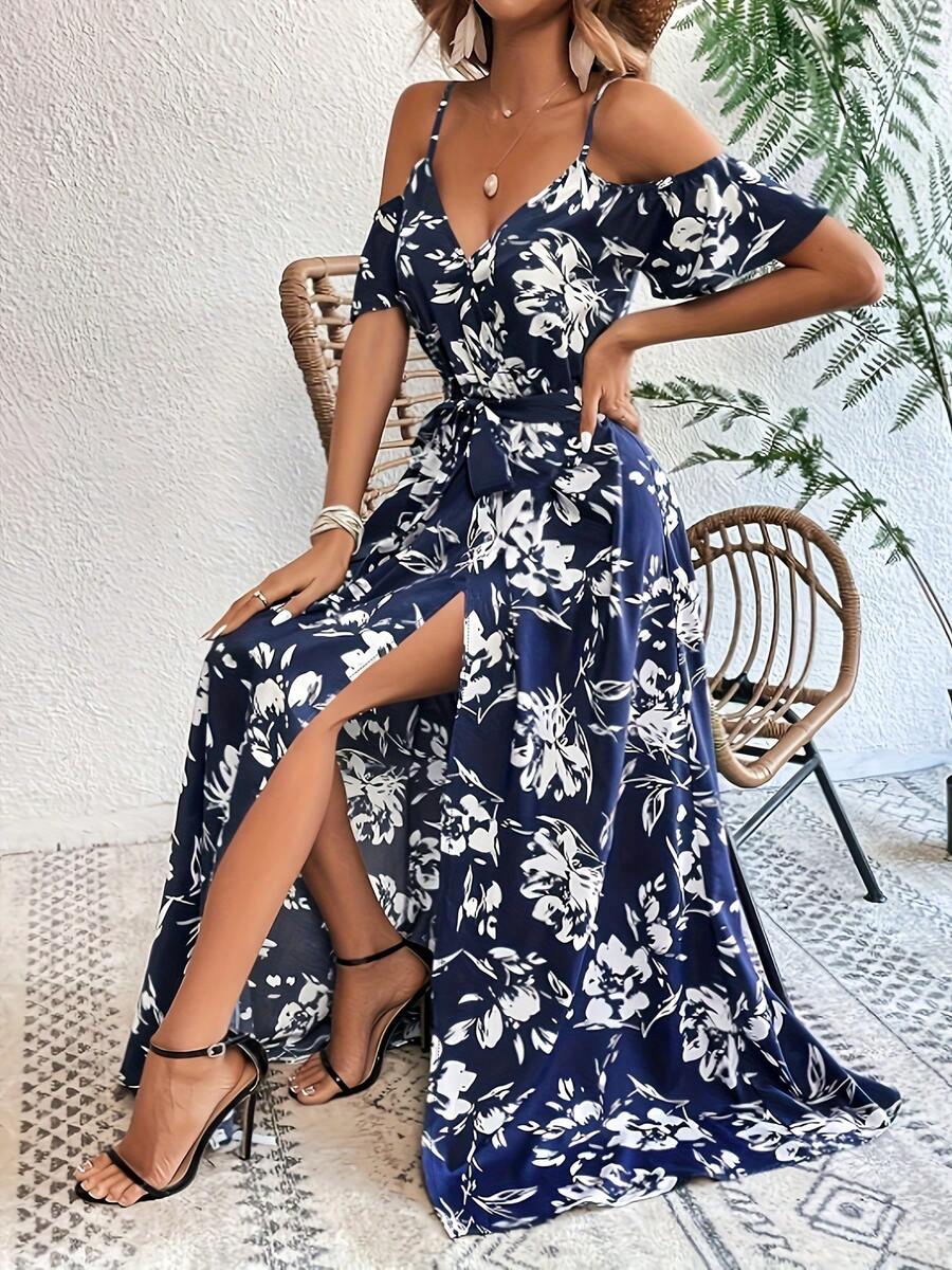 Fashionable Dress For Women - Biru - View 1