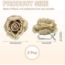 - Alzapaos para cortina de flores de rosa, 2 clips de lazo para cortina artificial, hebillas modernas para cortinas de ventana, clips decorativos para el hogar, habitacin, oficina, verde - Verde hierba - Ver 2