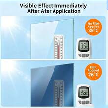 One-Way Privacy Window Film, Home Window Glass Film, Combines Sun Protection, Heat Insulation And Shading Functions. Effectively Blocks Strong Light And UV Rays, Prevents Indoor Stuffiness, Outside Cannot See Inside, Protects Home Privacy Space. - 1PC - View 8