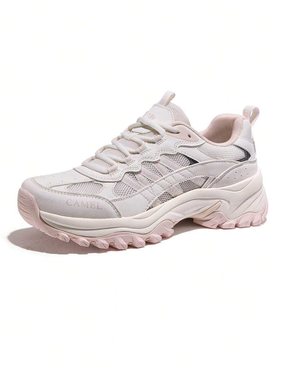 CAMEL CROWN Women's Retro Running Shoes, Anti-Slip Shock-Absorbing Soft Bottom Lightweight Breathable Casual Sneakers - White/Butter Powder - View 1