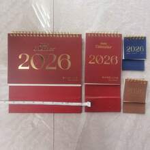 1pc 2026 New Minimalist Creative Desktop Mini Calendar, Triangular Base For Stable Placement, Thick Cardboard Inner Pages, Smooth Flipping Metal Coil Binding, Includes Countdown Memo, Monthly & Annual Calendar, Office Decor, Gift, Prize, Stationery, School Supplies (Random Print) - Multicolor - View 11