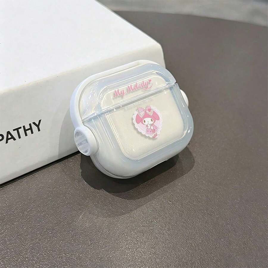三麗鷗 My Melody 粉色蝴蝶結 AirPods Pro 保護殼 可愛日系透明防震殼 附旋轉支架 適用於 AirPods 1/2/3/4 及 Pro/Pro 2 代 新版 AirPods Pro 3 聖誕襪小禮物 送女友 - transparent - 查看 1
