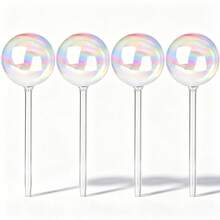 1/2/4pcs Rainbow Gradient Glass Automatic Watering Device, Laser Round Watering Ball, Garden Watering System, Suitable For Indoor And Outdoor Flowers And Plants, Used For Automatic Watering During Vacations And Travel - Multicolor - View 12