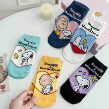 SNOOPY 1 Set 2026 New Cute Fun Heart-Shaped Socks, Suitable For Daily Home And Travel Wear, Fashionable And Practical, Small Gift Or Surprise For Friends And Family (Random Style) - Multicolor - View 5
