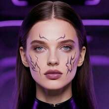 10/20pcs Tattoos Temporary Tattoos Of Cartoon Demon-Hunting Witch Group Sticker K-Pop High-End Colorful Cartoon Anime Graffiti Creative Sticker(Style Sent At Random) - Multicolor - View 3
