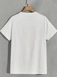 Men's Christian Fishing T-Shirt - Breathable, Short-Sleeved, And Loose-Fitting, Featuring The Phrase "He Made Me A Fisherman" And The Bible Verse Mark 1:17, Plus A Black Cross Print - 白色 - 查看 2