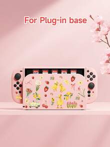 Fresh Elements, Little Yellow Duck, Floral Fruit Pattern Switch/Switch 2nd Gen Protective Case/Transparent Glitter Protective Shell, Compatible With New Switch 2 (2025)/Switch NS/Switch OLED/Lite, Compatible With Switch Game Console Accessories, Full Set, Storage Bag, Card Slot Base Case, Game Card Storage Box, Switch Protective Case, Best Gift Compatible With Switch Players - Multicolor - View 22