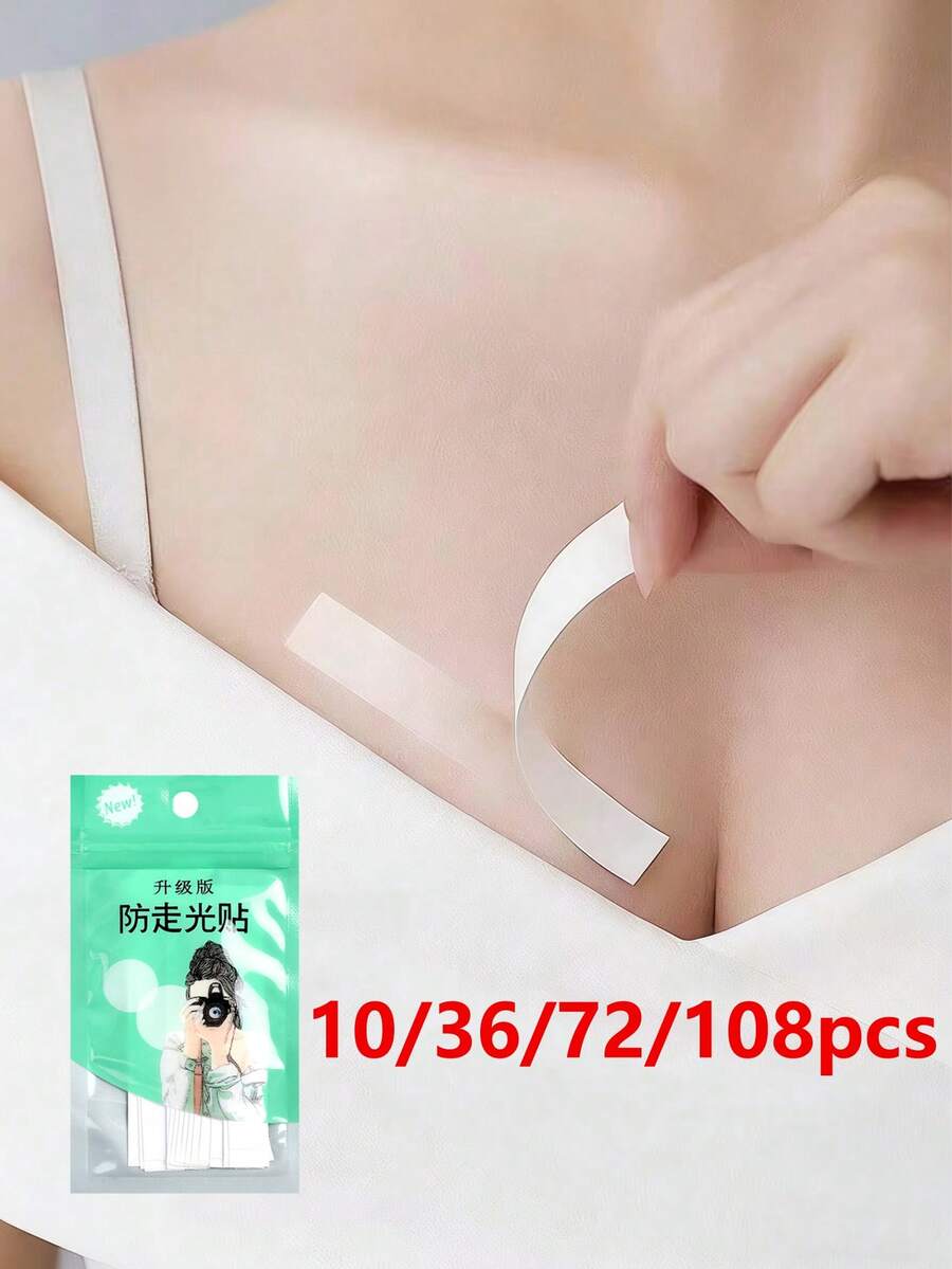 10/36/72/108片裝 女用隱形雙面膠帶 時尚膠帶 衣物膠帶 胸部膠帶 夏季身體膠帶 衣物防滑配件 固定貼紙 旅行配件 節慶/婚禮/露營/戶外旅行必備品 假期必備品