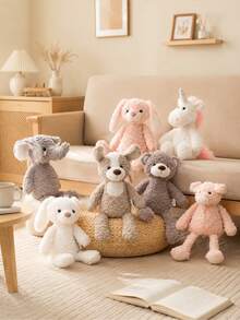 1pc 14.9 Inch Plush Bunny, Pink Bunny, Bear, Dog, Panda, Elephant, Unicorn Stuffed Animal Doll, Cute Soft Plush Animal Sleep Pillow Doll, Christmas Stocking Stuffer, Birthday Party Decor, Home Decor - Multicolor - View 2