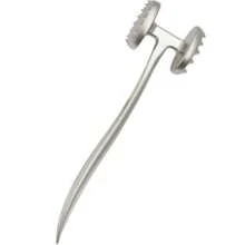 Martillo de carne de doble cara de acero inoxidable mate - Plateado - Ver 2