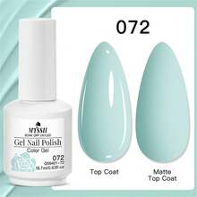 Mtssii 18.7ml 嬰兒藍凝膠指甲油，甜美粉嫩色，可浸泡卸除 UV/LED 凝膠指甲油，持久半永久指甲油，適合日常與春夏美甲，沙龍級 DIY 美甲 - 薄荷綠 - 查看 4